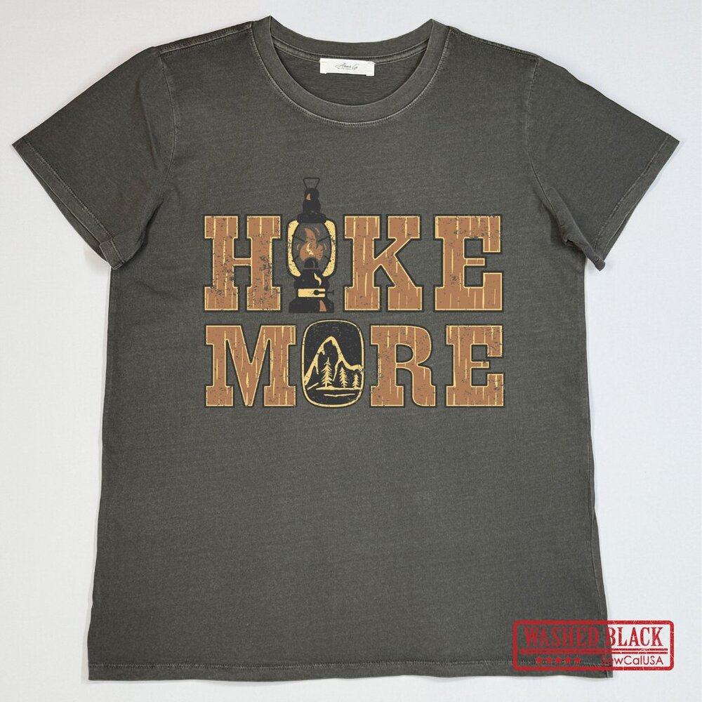 Vintage "Hike More" T-Shirt | Retro Outdoor Camping Graphic Tee for Nature Lover